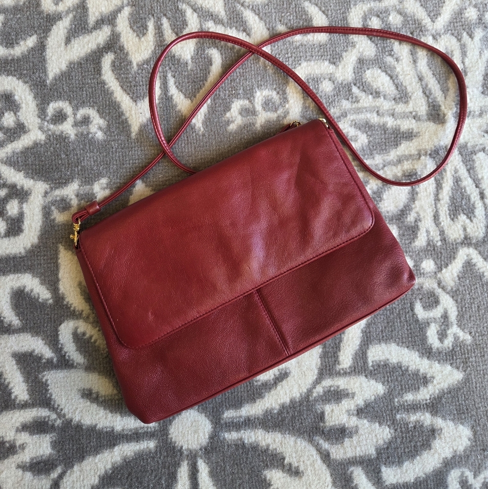 Genuine Red Leather Women's Bag
